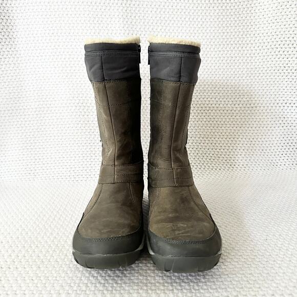 Merrell Grey Pewter Mid Calf Murren Waterproof Hiking Zip Boots Lined 10 J02165 - Picture 3 of 9